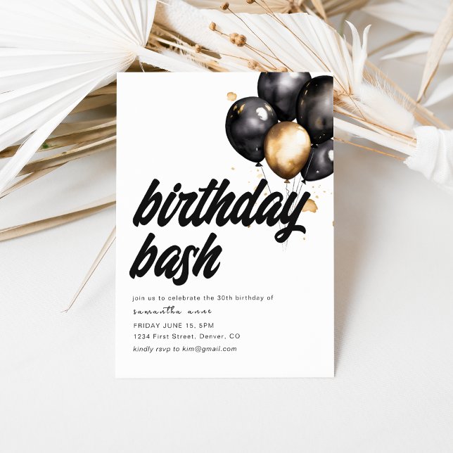 Invitation de Bash avec ballons (Créateur téléchargé)
