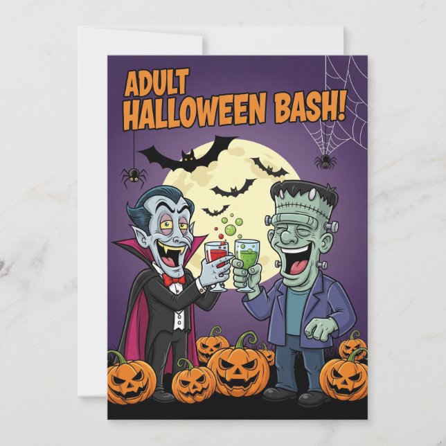 Invitation de Bash Halloween adulte (Devant)