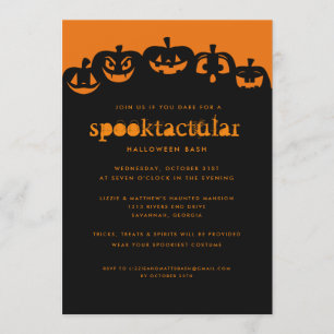 Invitation de Bash Halloween Citrouille