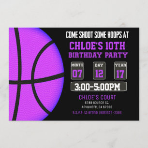 Invitation de basket-ball - Invitation sportive
