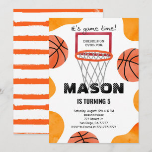 invitation de basketball