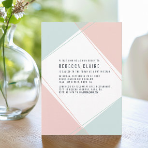 Invitation de Bat mitzvah de Gem Coral et Monnaie