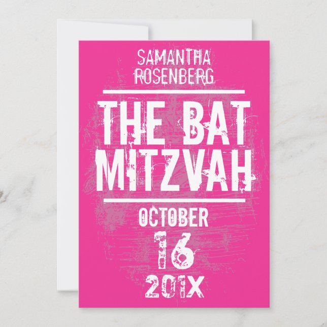 Invitation de bat mitzvah de groupe de rock dans (Devant)
