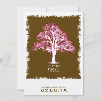 Invitation de Bat mitzvah de l'arbre de vie dans l