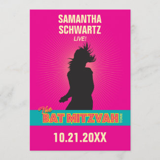 Invitation de bat mitzvah de vedette du rock dans