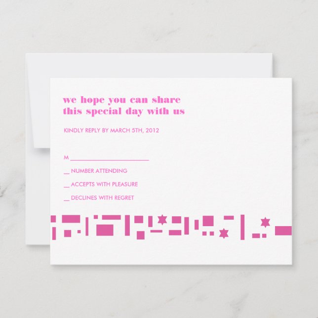 Invitation de Bat mitzvah du bar Carré (Devant)