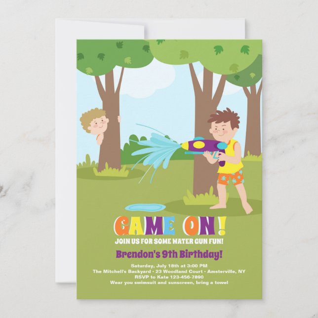 Invitation de bataille d'éclaboussure (Devant)