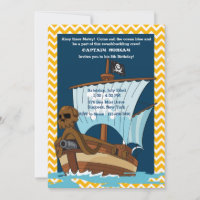 Invitation de bateau de pirate