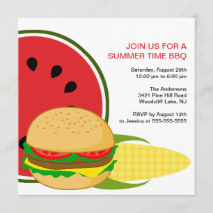 Invitation de BBQ d'heure d'été