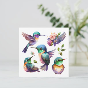 Invitation De beaux colibris pour les amateurs d'oiseaux