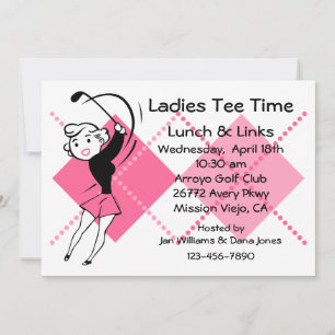 Invitation de Bébé de golf Retro