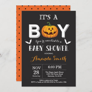 Invitation de bébé garçon douche Halloween