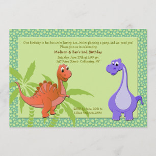 Invitation de bébés dinosaures