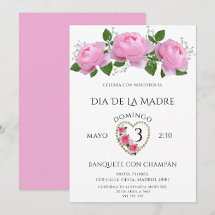 Invitation De belles roses pour la fête des mères