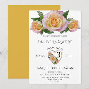 Invitation De belles roses pour la fête des mères