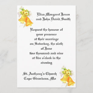 Invitation de Bells de mariage