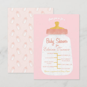 Invitation de biberon de douche de bébé