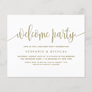 Invitation de bienvenue à la fête en calligraphie