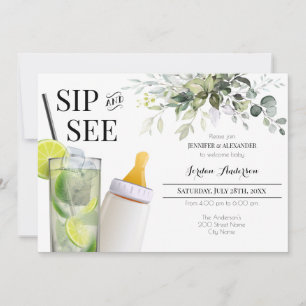 Invitation de Bienvenue Bébé Sip and See