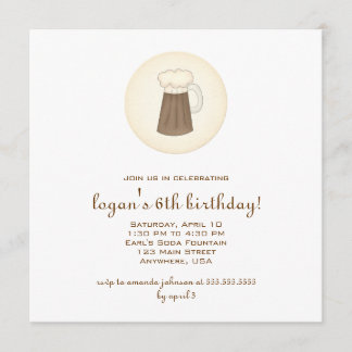 Invitation de bière de racine