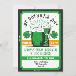Invitation de bière verte de la Saint-Patrick en d