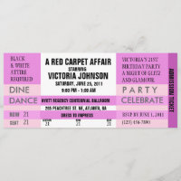 Invitation de billet d'admission [rose]