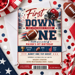 Invitation de billet d'anniversaire de football de