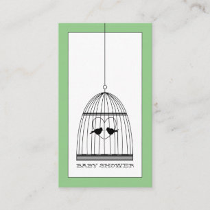 Invitation de billet de Baby Shower à cage à oisea