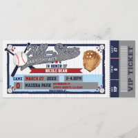 Invitation de billet de Baby Shower de baseball d'