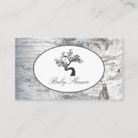 Invitation de billet de Baby shower Rustic Silver