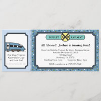 Invitation de billet de chemin de fer de balle
