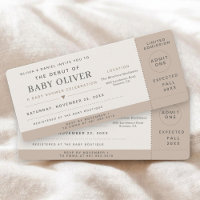 Invitation de billet de concert pour Baby Shower