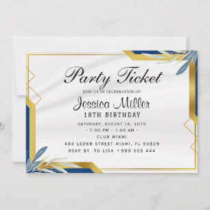 Invitation de billet de fête