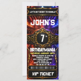 Invitation de billet de fête d'anniversaire de lut