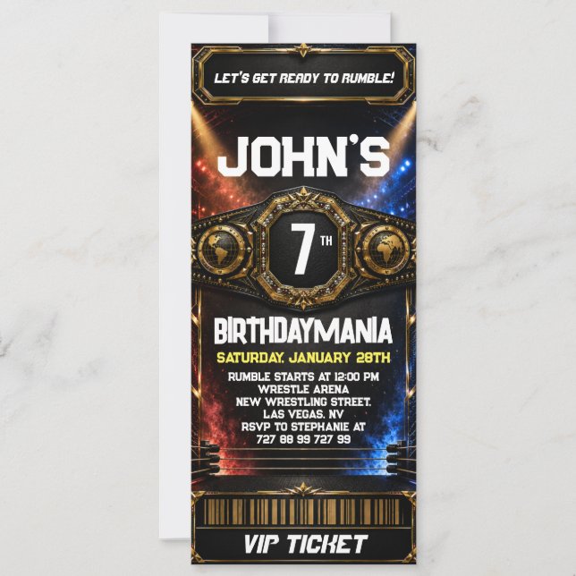 Invitation de billet de fête d'anniversaire de lut (Devant)