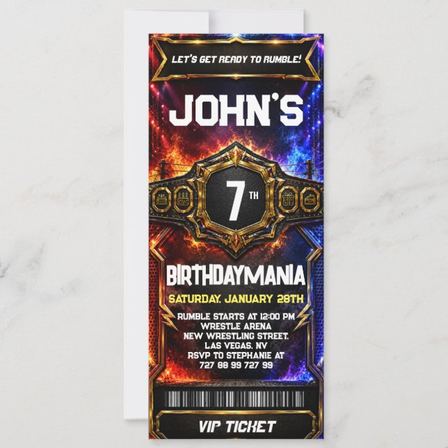 Invitation de billet de fête d'anniversaire de lut (Devant)