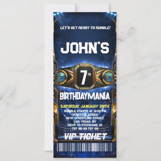 Invitation de billet de fête d'anniversaire de lut (Devant)