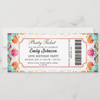Invitation de billet de fête d'anniversaire doré 2