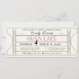 Invitation de billet de fête d'anniversaire du Lac