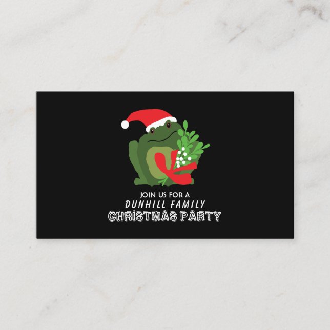 Invitation de billet de fête de Noël de Mistle'toa (Devant)
