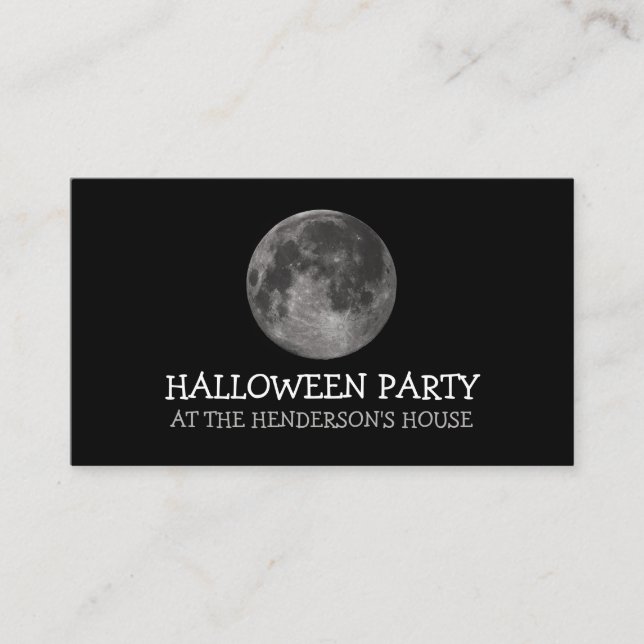 Invitation de billet de fête d'Halloween, pleine l (Devant)