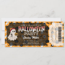 Invitation de billet de fête Halloween effrayante