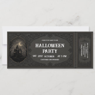 Invitation de billet de fête Halloween vintage