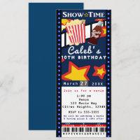 Invitation de billet de fête VIP de cinéma de film