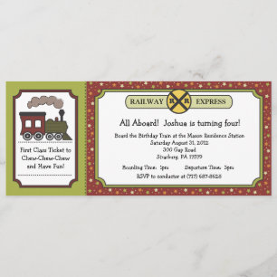 Invitation de billet de train - couleurs d'Apple