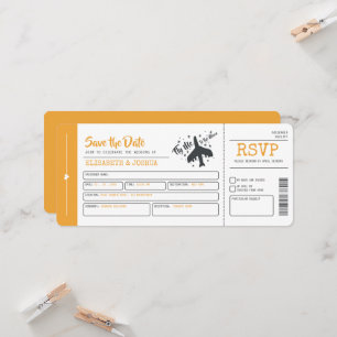 Invitation de billet du Mariage de l'avion