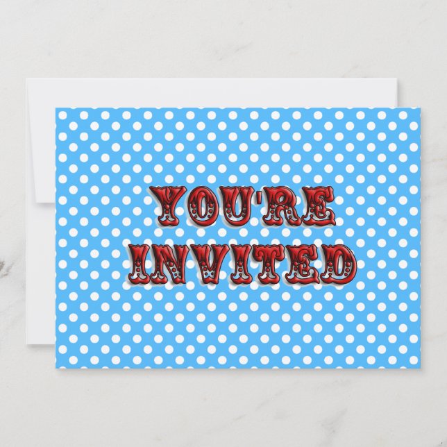 Invitation de billets de cirque (Devant)