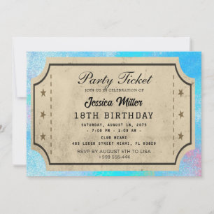Invitation de billets de fête