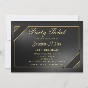 Invitation de billets de fête