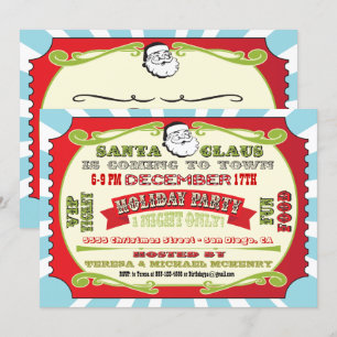 Invitation de billets de fête de Noël